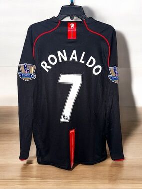 Ronaldo Manchester United 2007/08 Black Retro Soccer Jersey